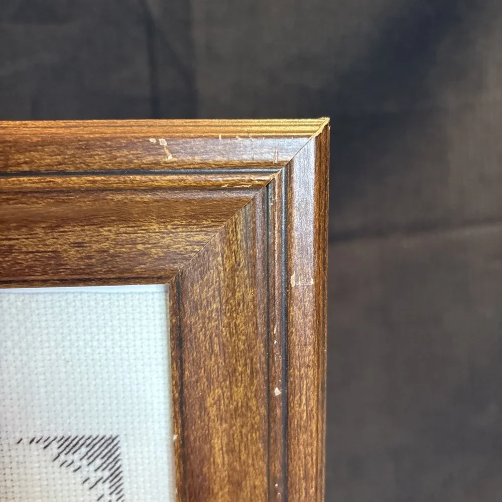 Handmade Cross Stitch Jesus Christ Savior Religious Embroidery Framed Wall Art